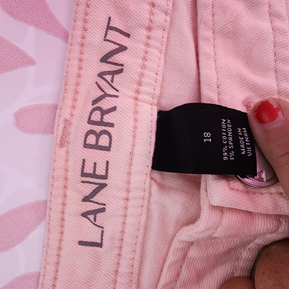 Lane bryant peach wide leg jean capri plus size 18 - Picture 2 of 4